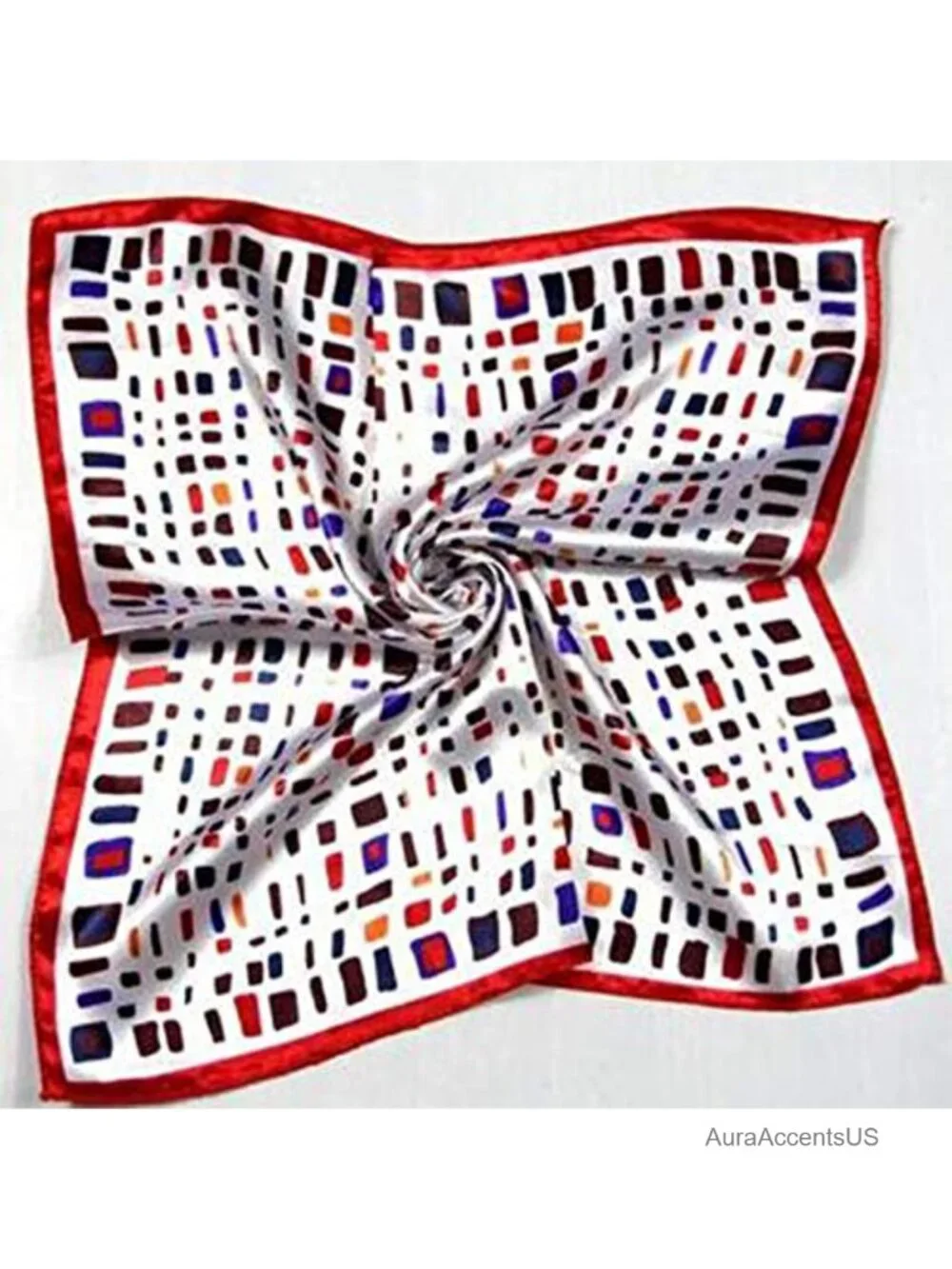 10 Pack Silk Feel Square Scarf Set for Hair Handbag Sash Wraps